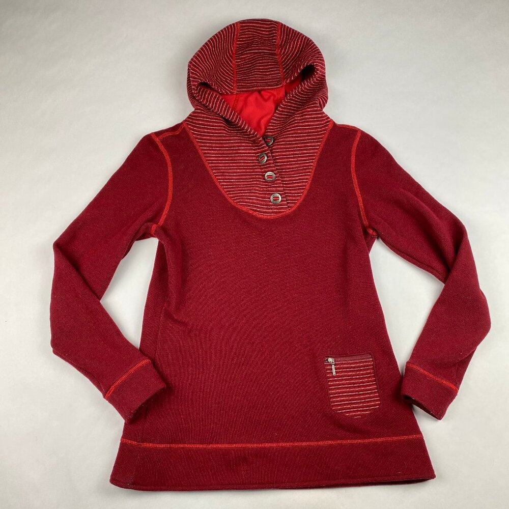 Kuhl Chianti Fleece Sweatshirt Women's‎ Size Small Red Wool Blend
